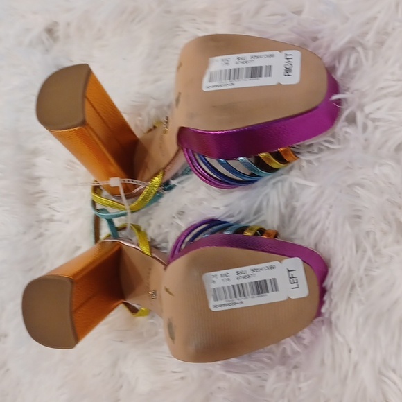 NEW Kurt Geiger London Perria Rainbow Platform Sandals Multi Sizes - Picture 9 of 13